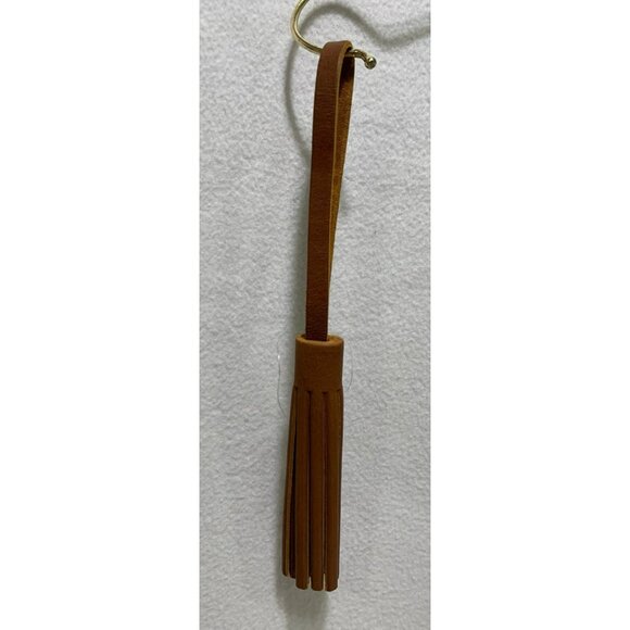 NEW Portland Leather Goods Classic Leather Tassel Bag Charm - Picture 1 of 5